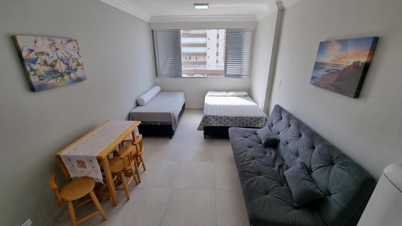 Apartamento Apartamento Kit Praia Grande Na Guilhermina Frente Mar Exterior foto