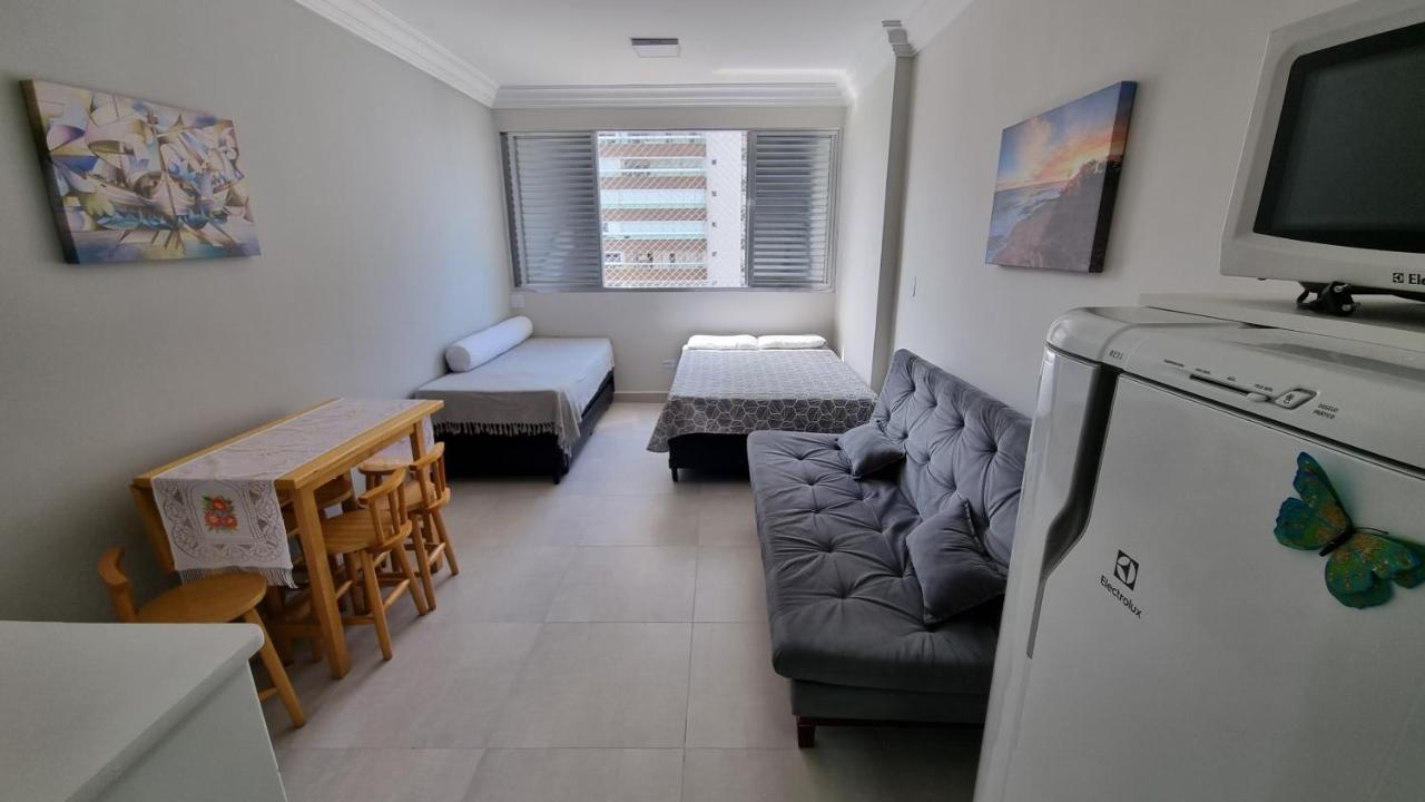 Apartamento Apartamento Kit Praia Grande Na Guilhermina Frente Mar Exterior foto