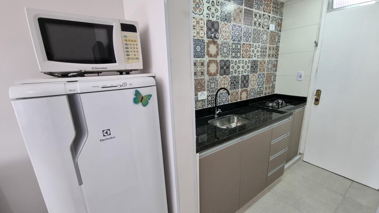 Apartamento Apartamento Kit Praia Grande Na Guilhermina Frente Mar Exterior foto