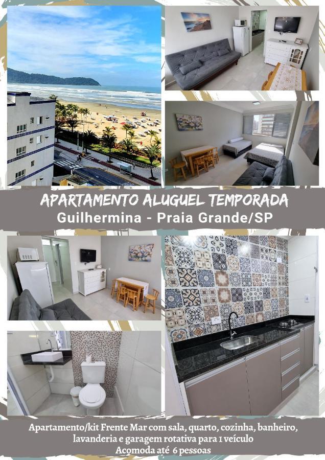 Apartamento Apartamento Kit Praia Grande Na Guilhermina Frente Mar Exterior foto