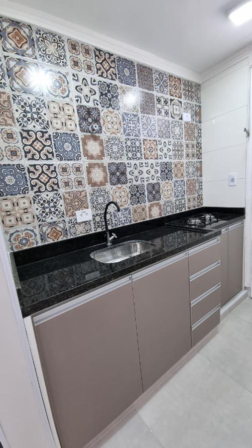 Apartamento Apartamento Kit Praia Grande Na Guilhermina Frente Mar Exterior foto