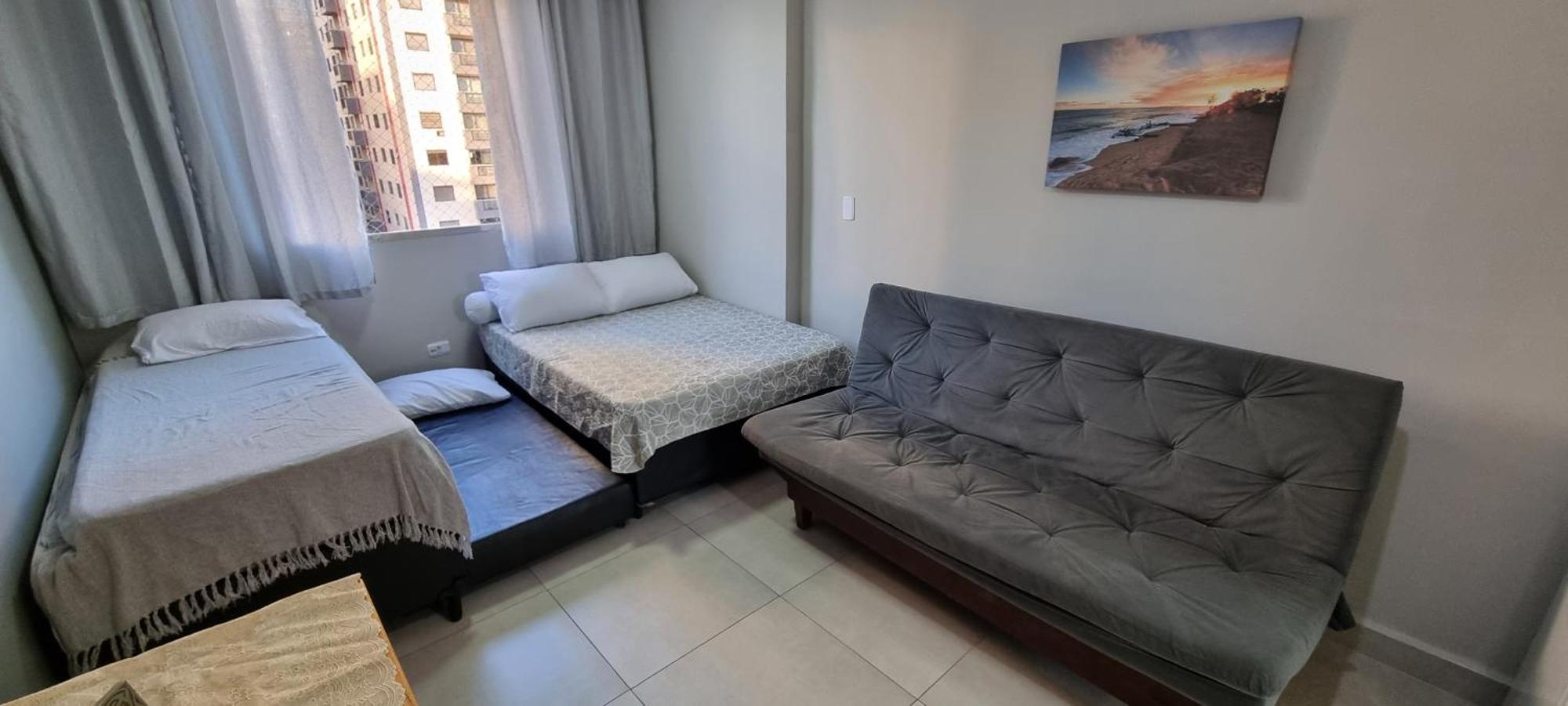 Apartamento Apartamento Kit Praia Grande Na Guilhermina Frente Mar Exterior foto